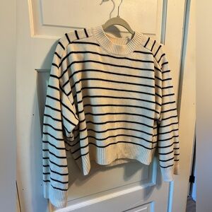 XL Nautical Striped Tahari Sweater